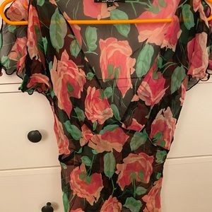 Betsy Johnson vintage sheer shirt S